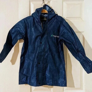 Frogg Toggs‎ Youth Rain Jacket w/Hood Blue Kid's Small Medium NWT